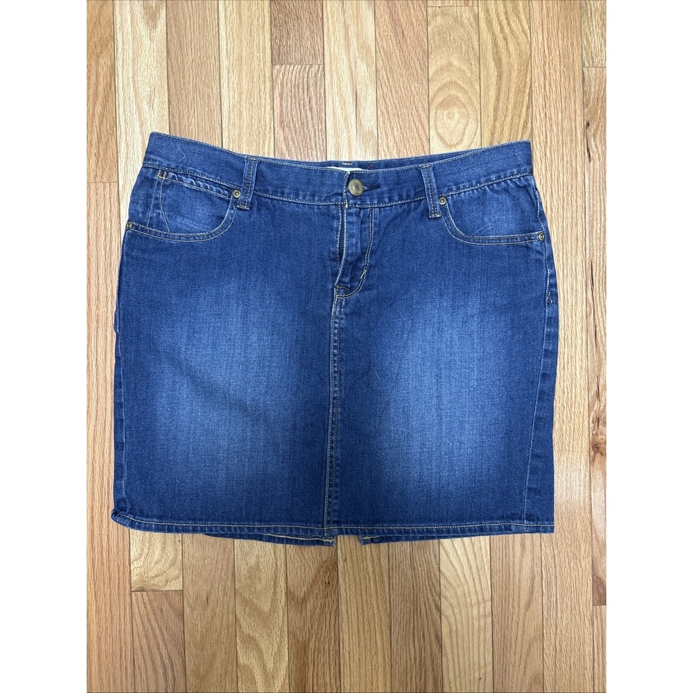 Paper Denim Dark Wash Low Rise Y2K Mini Skirt - Size 10?